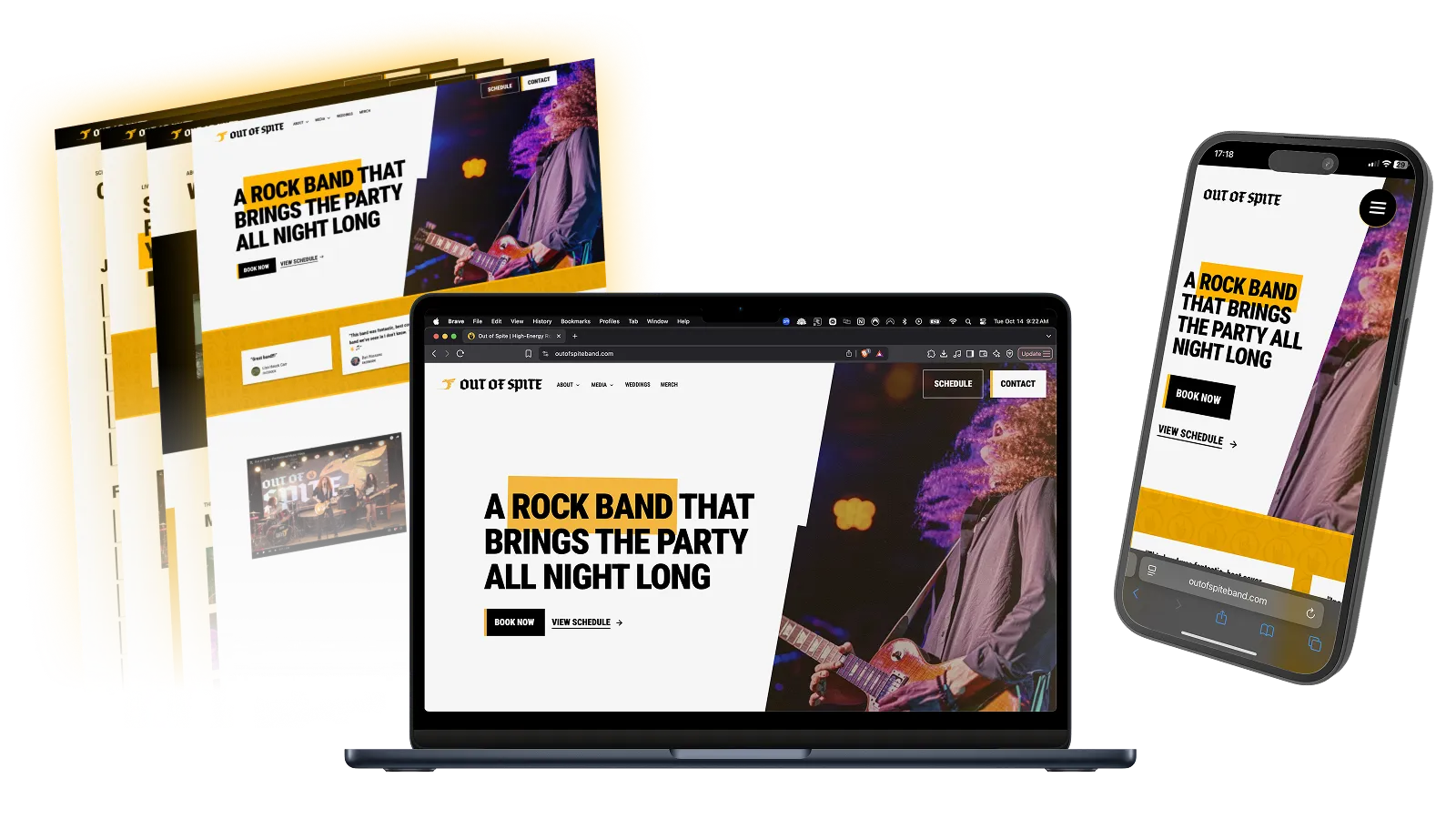 Out of Spite - Rock Cover Band Website